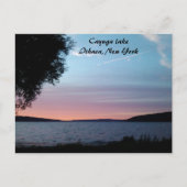 CAYUGA LAKE, NACHTE HERFSTEN briefkaart (Voorkant)
