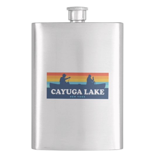 Cayuga Lake New York Canoe Flacon (Voorkant)