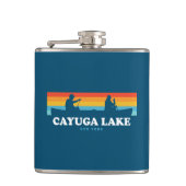 Cayuga Lake New York Canoe Heupfles (Voorkant)