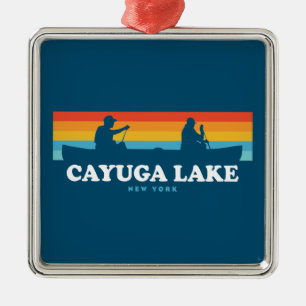 Cayuga Lake New York Canoe Metalen Ornament