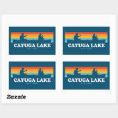 Cayuga Lake New York Canoe Rechthoekige Sticker (Vel)