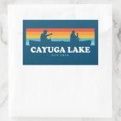 Cayuga Lake New York Canoe Rechthoekige Sticker (Tas)