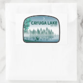 Cayuga Lake New York Deer Rechthoekige Sticker (Tas)