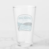 Cayuga Lake New York Gevist Rod Glas (Achterkant)