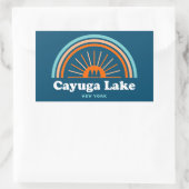Cayuga Lake New York Rainbow Rechthoekige Sticker (Tas)