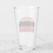 Cayuga Lake New York Red Sunrise Glas (Achterkant)