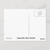 CAYUGA LAKE, NEW YORK STATE briefkaart (Achterkant)