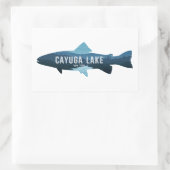 Cayuga Lake New Yorkse vis Rechthoekige Sticker (Tas)