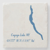 Cayuga Lake, NY Marble Onderzetter (Voorkant)