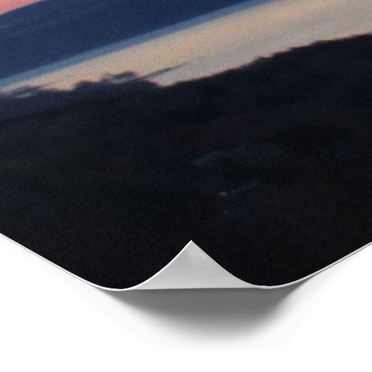 Cayuga Lake op Sunset Poster (Hoek)