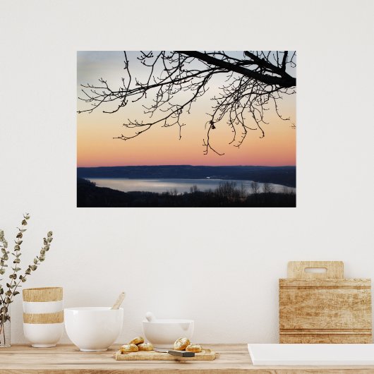 Cayuga Lake op Sunset Poster (Keuken)