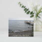 Cayuga Lake Rocky Beach Briefkaart (Staand voorkant)