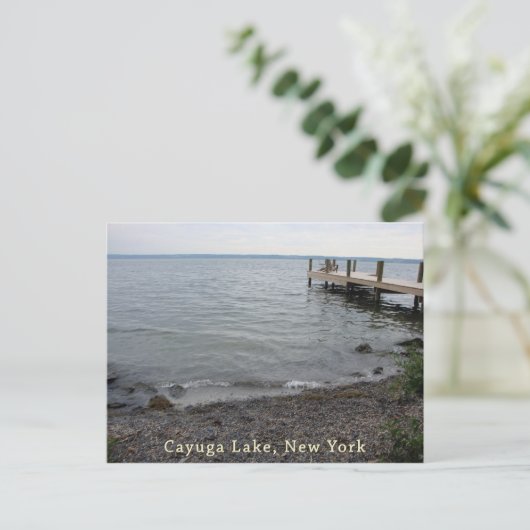 Cayuga Lake Rocky Beach Briefkaart (Staand voorkant)