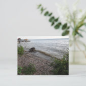 Cayuga Lake Rocky Beach Briefkaart (Staand voorkant)