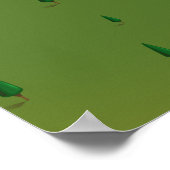 Cayuga Lake  stijl reiskaart Poster (Hoek)