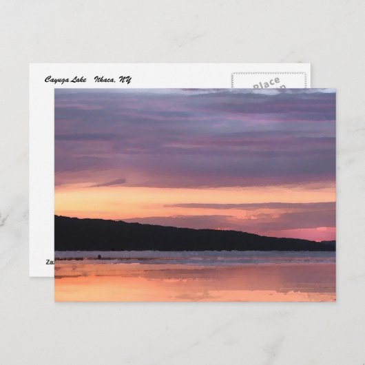 Cayuga Lake Sunset Briefkaart (Voorkant / Achterkant)
