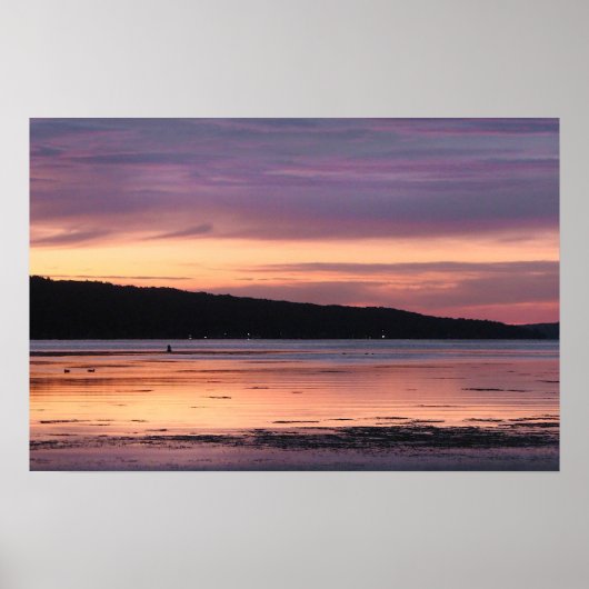 Cayuga Lake Sunset Poster (Voorkant)