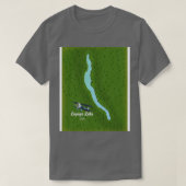 Cayuga Lake USA kaart T-shirt (Design voorkant)
