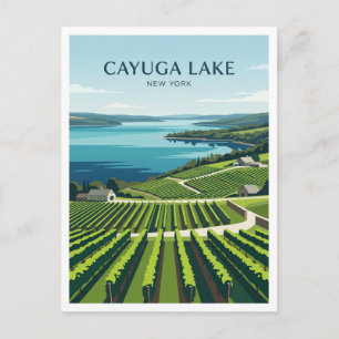 Cayuga Lake Wijnroute Aurora New York Briefkaart