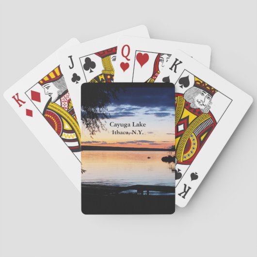 CAYUGA MEER ITHACA NEW YORK POKERKAARTEN (Achterkant)