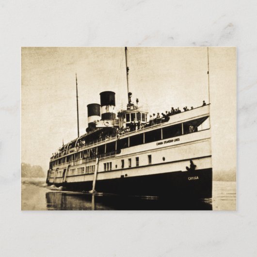 Cayuga Passenger Steamer - Canada Steamship Lines Briefkaart (Voorkant)