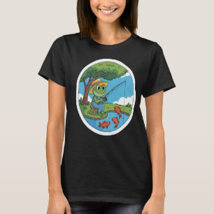 Cayugameer NY Retro Zonsondergang T-shirt