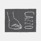 Cazzo Words In Italian Funny Quote Italy Gift  Fleece Deken (Voorkant (Horizontaal))