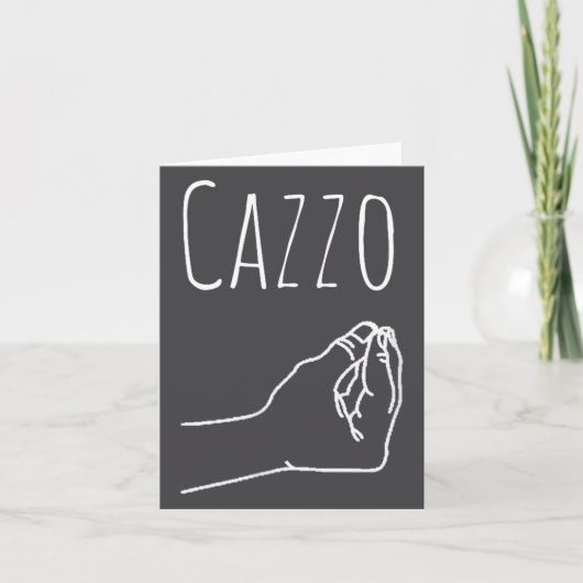 Cazzo Words In Italian Funny Quote Italy Gift Kaart (Voorkant)