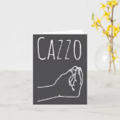 Cazzo Words In Italian Funny Quote Italy Gift Kaart (Gele Bloem)