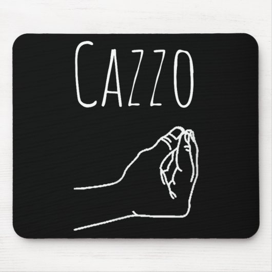 Cazzo Words In Italian Funny Quote Italy Gift  Muismat (Voorkant)