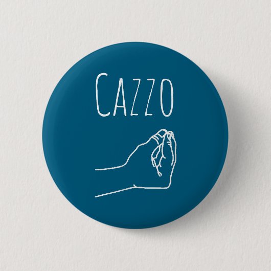 Cazzo Words In Italian Funny Quote Italy Gift  Ronde Button 5,7 Cm (Voorkant)