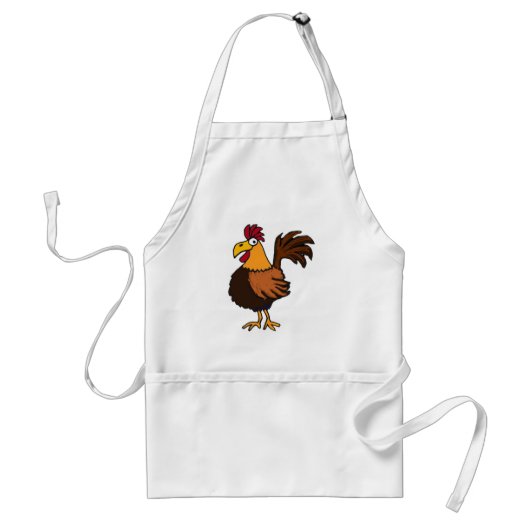 CB- Funny Rooster Apron Standaard Schort (Voorkant)