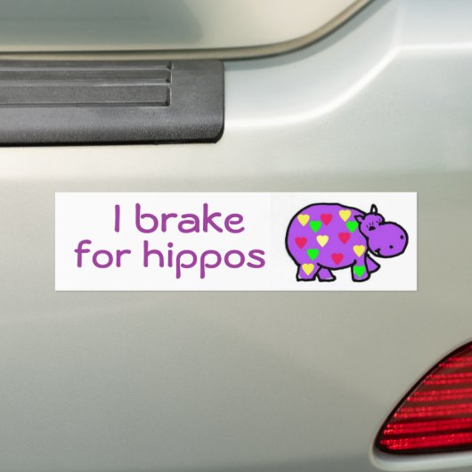CB-I-rem voor hippos-bumper sticker (Op auto)