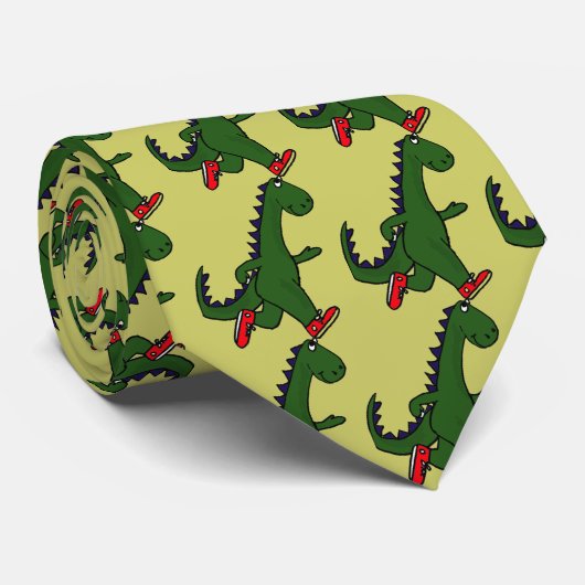 CB- Jogging Dinosaur Necktie Stropdas (Opgerold)