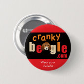 CB Logo Button rood en zwart (Voorkant /achterkant)