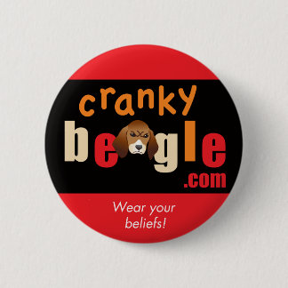 CB Logo Button rood en zwart