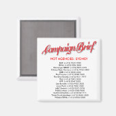 CB Magnet - Hot Agencies: Sydney (Voorkant / Achterkant)