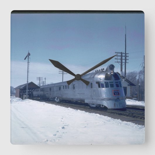 CB&Q "Pioneer Zephyr" #9900_Trains Vierkante Klok (Voorkant)