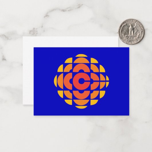 CBC 1974 Logo Notitiekaartje (Voorkant / Achterkant in situ)