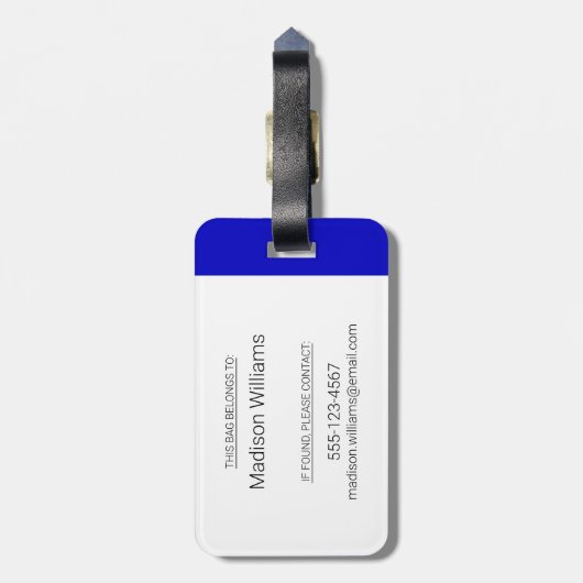 CBC 1986 Logo blauw Poster Bagagelabel (Achterkant verticaal)