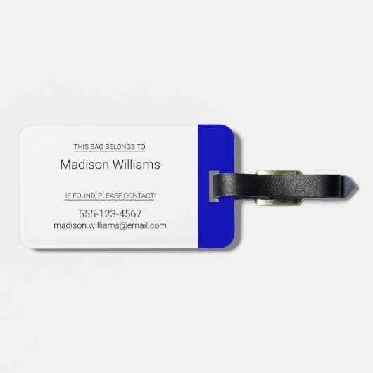 CBC 1986 Logo blauw Poster Bagagelabel (Achterkant horizontaal)