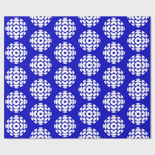 CBC 1986 Logo blauw Poster Cadeaupapier (Vlak)