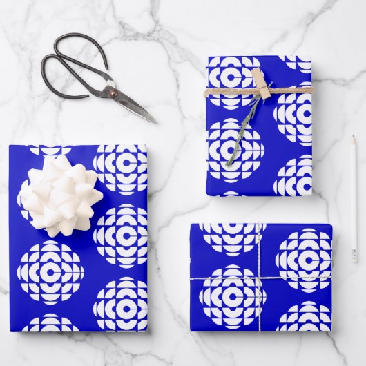 CBC 1986 Logo blauw Poster Inpakpapier Vel (Voorkant)