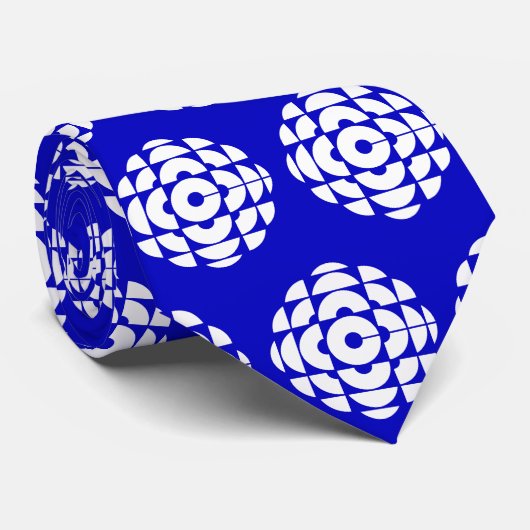 CBC 1986 Logo blauw Poster Stropdas (Opgerold)