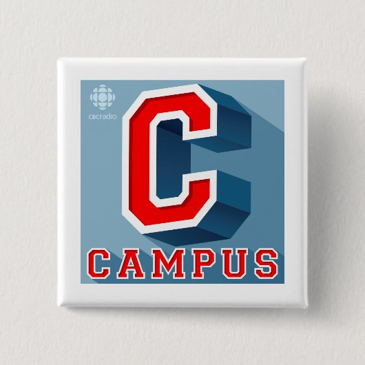 CBC Campus Vierkante Button 5,1 Cm (Voorkant)