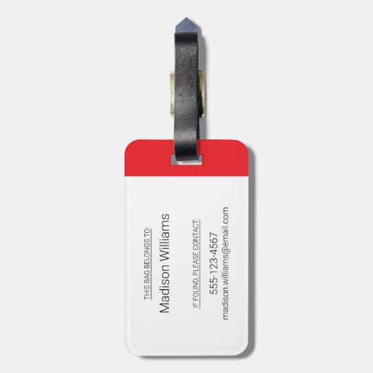 CBC Canada leest Bagagelabel (Achterkant verticaal)