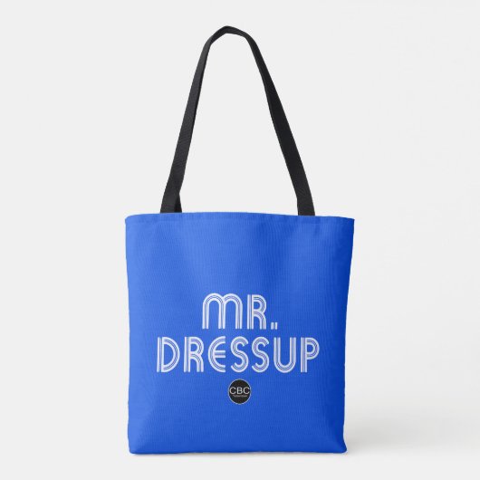 CBC de heer Dressup Title Graphic Tote Bag (Achterkant)