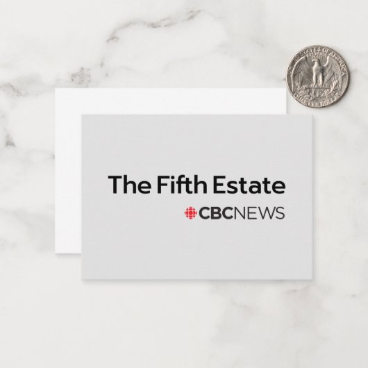 CBC De vijfde staat Notitiekaartje (Voorkant / Achterkant in situ)