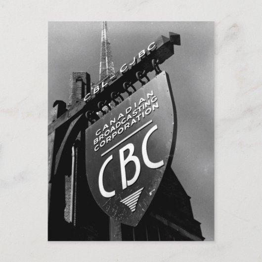 CBC Jarvis Street Sign (1940) Briefkaart (Voorkant)