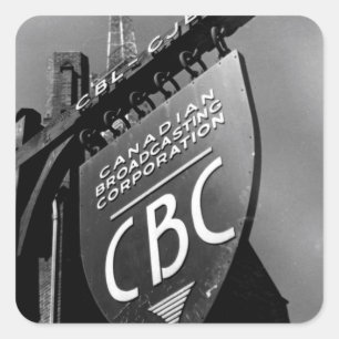 CBC Jarvis Street Sign (1940) Vierkante Sticker